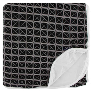 Print Bamboo Double Throw Blanket - Midnight Infrastructure, One Size Swaddling & Receiving Blankets