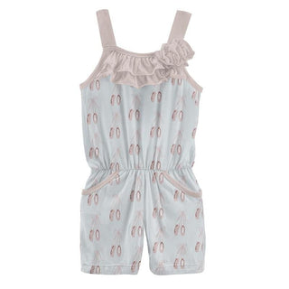 KicKee Pants Print Flower Romper with Pockets - Fresh Air Ballet