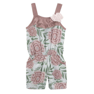 Print Bamboo Flower Romper with Pockets - Fresh Air Florist Baby One-Pieces