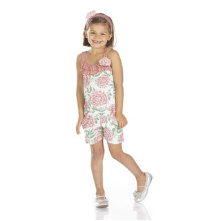 Print Bamboo Flower Romper with Pockets - Fresh Air Florist Baby One-Pieces