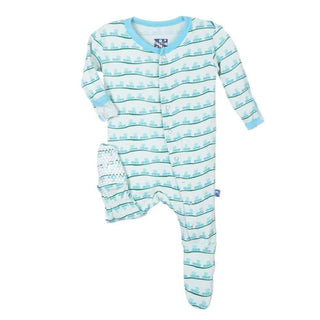 Print Bamboo Footie with Snaps - Aloe Ants Baby & Toddler Sleepwear