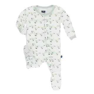 Print Bamboo Footie with Snaps - Natural Ducks Baby & Toddler Sleepwear