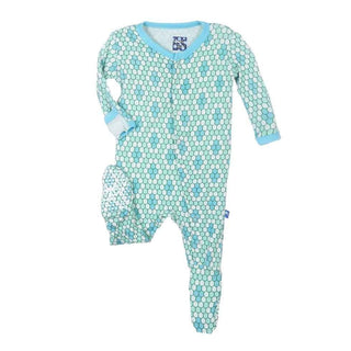 Print Bamboo Footie with Snaps - Python Baby & Toddler Sleepwear