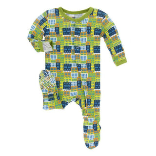 Print Bamboo Footie with Snaps - Amazon Houses Baby & Toddler Sleepwear