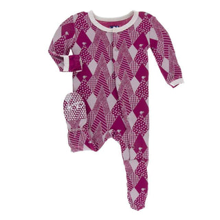 Print Bamboo Footie with Snaps - Berry Mountains Baby & Toddler Sleepwear