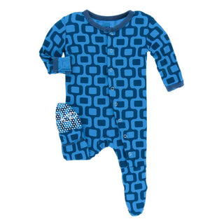 Print Bamboo Footie with Snaps - Ipanema Baby & Toddler Sleepwear