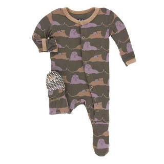 Print Bamboo Footie with Snaps - Lions Baby & Toddler Sleepwear