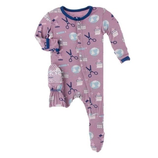 Print Bamboo Footie with Snaps - Pegasus Education Baby & Toddler Sleepwear