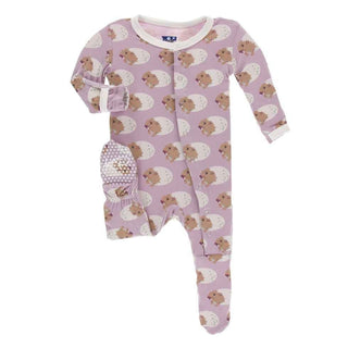 Print Bamboo Footie with Snaps - Sweet Pea Diictodon KicKee Pants