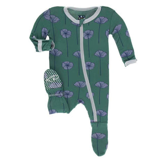 Print Footie with Zipper - Ivy Poppies Baby & Toddler Sleepwear