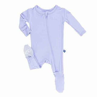 Print Bamboo Footie with Zipper - Midnight Boomerang Baby & Toddler Sleepwear