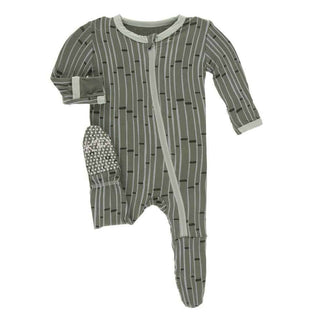 Print Footie with Zipper - Succulent Bamboo Baby & Toddler Sleepwear