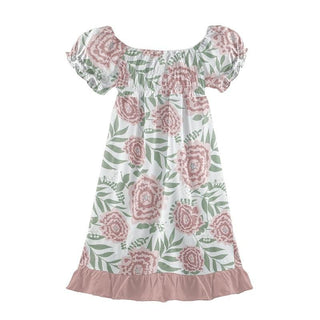 Print Bamboo Gathered Dress - Fresh Air Florist Baby & Toddler Dresses