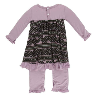 Print Bamboo Long Sleeve Dress Romper, African Pattern Baby & Toddler Dresses