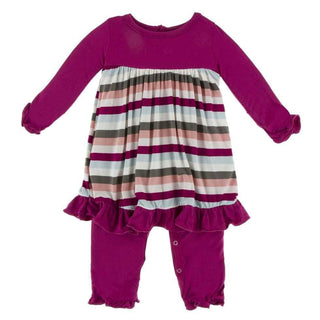 Print Bamboo Long Sleeve Dress Romper - Geology Stripe Baby & Toddler Dresses