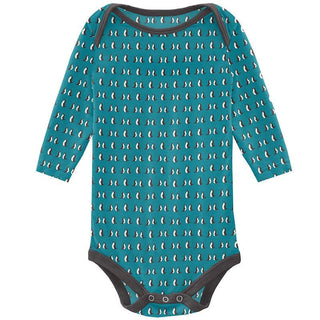 Print Bamboo Long Sleeve One Piece - Bay Penguins KicKee Pants