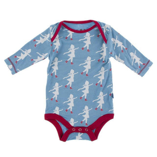 Print Bamboo Long Sleeve One Piece - Blue Moon Ice Skater Baby One-Pieces