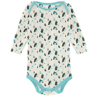 KicKee Pants Print Long Sleeve One Piece - Natural Chairlift