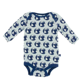 Print Bamboo Long Sleeve One Piece - Spring Sky Environmental Protection Baby One-Pieces