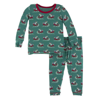 KicKee Pants Print Long Sleeve Pajama Set - Ivy Sled | Stylish Sleepies offer designs that make bedtime beautiful.