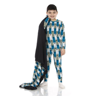 Print Bamboo Long Sleeve Pajama Set - Locker Room KicKee Pants