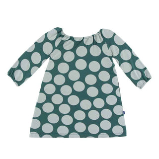 Print Bamboo Long Sleeve Peasant Dress, Ivy Mod Dot Baby & Toddler Dresses