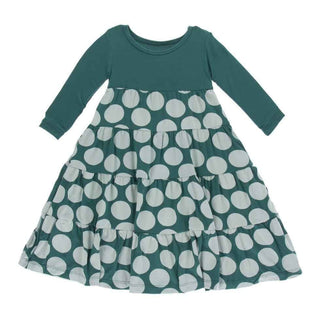 Print Bamboo Long Sleeve Tiered Dress, Ivy Mod Dot Baby & Toddler Dresses