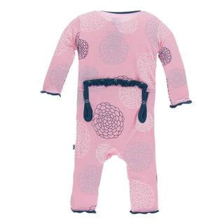 Print Bamboo Muffin Ruffle Coverall (Snaps) - Lotus Blooms Baby & Toddler Sleepwear