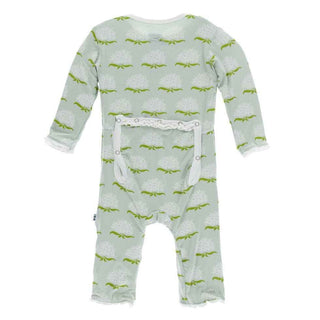 Print Bamboo Muffin Ruffle Coverall with Snaps - Aloe Ixora Baby & Toddler Sleepwear