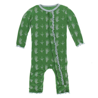 Print Bamboo Muffin Ruffle Coverall with Snaps - Dino Tracks Baby & Toddler Sleepwear