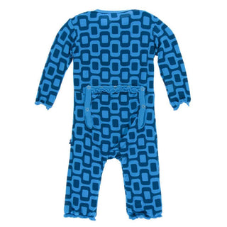 Print Bamboo Muffin Ruffle Coverall with Snaps - Ipanema Baby & Toddler Sleepwear