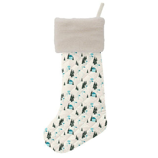 KicKee Pants Print Quilted Stocking, Natural Chairlift and Iceberg Icicles - One Size