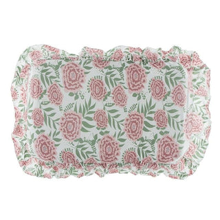 Print Bamboo Ruffle Changing Pad Cover - Fresh Air Florist, One Size KicKee Pants