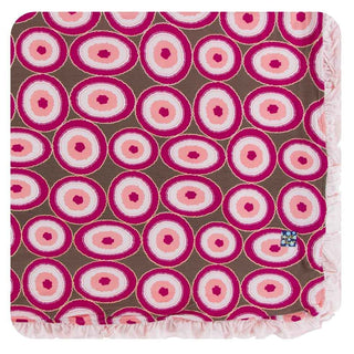 KicKee Pants Print Ruffle Toddler Blanket - Falcon Agate Slices, One Size