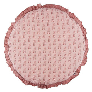 Print Bamboo Sherpa-Lined Ruffle Fluffle Playmat - Baby Rose Ballet, One Size Play Mats