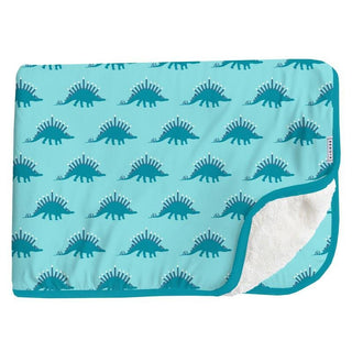 Print Bamboo Sherpa-Lined Throw Blanket, Iceberg Menorahsaurus - One Size (WCA22) Swaddling & Receiving Blankets