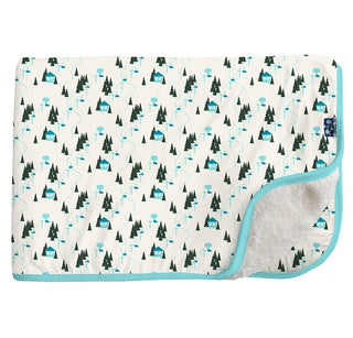 Print Bamboo Sherpa-Lined Toddler Blanket, Natural Chairlift - One Size Swaddling & Receiving Blankets