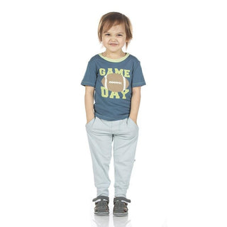 Print Bamboo Short Sleeve Easy Fit Crew Neck Graphic Tee - Deep Sea Game Day Baby & Toddler Tops