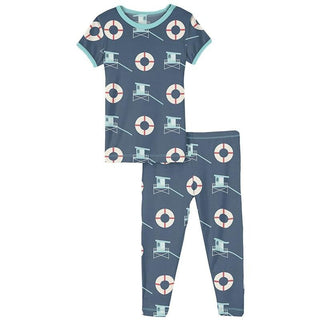 KicKee Pants Print Short Sleeve Pajama Set - Deep Sea Lifeguard | Stylish Sleepies offer designs that make bedtime beautiful.