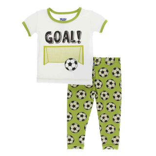 Print Bamboo Short Sleeve Pajama Set, Meadow Soccer Baby & Toddler Sleepwear