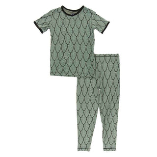 KicKee Pants Print Short Sleeve Pajama Set - Midnight Feathers | Stylish Sleepies offer designs that make bedtime beautiful.