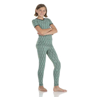 Print Bamboo Short Sleeve Pajama Set - Midnight Feathers Baby & Toddler Sleepwear