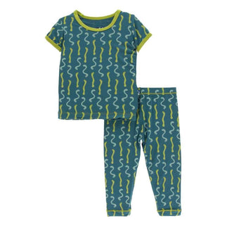 KicKee Pants Print Short Sleeve Pajama Set - Oasis Worms | Stylish Sleepies offer designs that make bedtime beautiful.