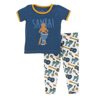 KicKee Pants Print Short Sleeve Pajama Set, Samba | Stylish Sleepies offer designs that make bedtime beautiful.