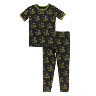 KicKee Pants Print Short Sleeve Pajama Set - Zebra Venus Flytrap | Stylish Sleepies offer designs that make bedtime beautiful.