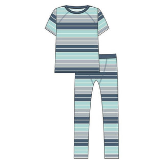 Print Bamboo Short Sleeve Sport Pajama Set - Sport Stripe Baby & Toddler Sleepwear