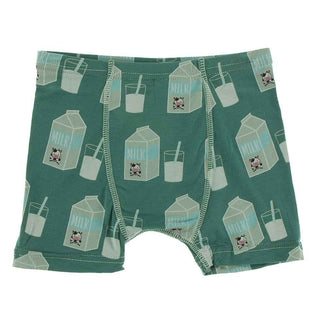 KicKee Pants Print Single Boxer Brief - Ivy Milk