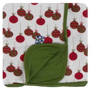 Print Bamboo Stroller Blanket - Natural Ornaments, One Size Swaddling & Receiving Blankets