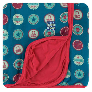 KicKee Pants Print Stroller Blanket Soda Pop Caps, One Size