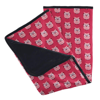 Print Bamboo Stroller Blanket - Taffy Wise Owls - One Size Swaddling & Receiving Blankets